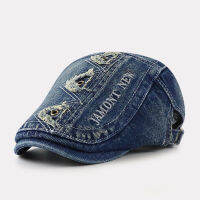 2023 High Quality Parent-child Denim Newsboy Cap Boy Girl Pure Cotton Sun Hat Kid Ivy Caps Men Women Small Size Berets 52-56cm