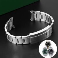 Suitable for Rolex 20mm 316L Stainless Steel Watchbands Bracelet Silver Brushed Metal Curved End Replacement Link Watch Strap