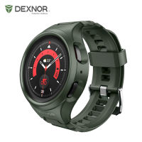 Dexnor สายนาฬิกา Galaxy Watch 5 Pro พร้อมเคส45มม. 2022สายนาฬิกาปรับได้ในตัวและอุปกรณ์ป้องกันหน้าจอเกรดเคสลายททหารอดทนกันกระแทกสายสำหรับนาฬิกา