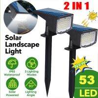 1/2Pcs Solar Powered 53LED Lamp Adjustable Solar Spotlight In-Ground IP65 Waterproof Landscape Wall Light Outdoor Lighting