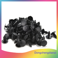 dongchengdianzi 100pcs Black 8.5mm HOLE รถประตูพลาสติก rivet Fastener Trim PANEL Retainer CLIP