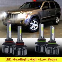 ไฟสปอตไลท์ Led สําหรับ Jeep Grand Cherokee 2005-10 High Low x4 รับประกัน 10 เดือน