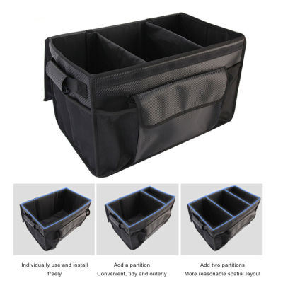 Folding Car Trunk Organizer Storage Box Carbon Fiber Multipurpose Collapsible Car Trunk Storage Auto Bags for SUV, Truck, Sedan