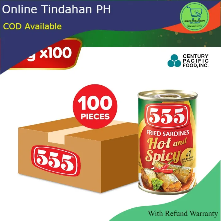 555 Fried Sardines Hot Spicy 155g Pack Of 100 Lazada Ph