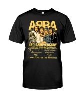 T-Shirts ABBA Music Band 48th Anniversary Signature Members T-Shirt Cool for Men Women Music Lovers