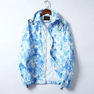 Louis Vuitton 2022 Graphic Print Windbreaker - White Outerwear