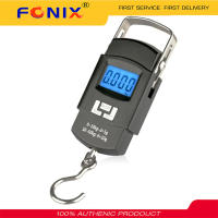 FONIX เครื่องชั่งกระเป๋าเดินทางดิจิตอล50กก./10G LCD เครื่องชั่งแบบแขวนดิจิตอลแบบพกพา Mini เครื่องชั่งน้ำหนักกระเป๋าเดินทางครัวตกปลาน้ำหนักท่องเที่ยวโลหะ Steelyard Backlit