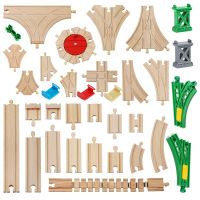 All Kinds Wooden Track Accessories Beech Wood Railway Train Track Toys Fit for Biro All Brands Wooden Tracks Toys for Kids Gifts Die-Cast Vehicles