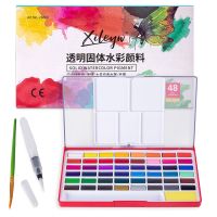 Professional18/24/36/42 Solid Watercolor Paint Set Portable Water Color Pigment With Water Brush Pen For School Art Supplies