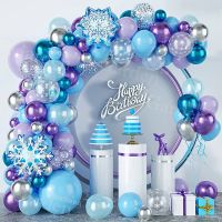 【DT】hot！ elsa arche ballon anniversaire globos 5th first birthday snow queen party decoration girl