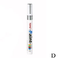 【✱2023 HOT✱】 zangduan414043703 ปากกามาร์กเกอร์สีขาวกันน้ำปากกาเน้นข้อความทำจากยางดอกยางโลหะทาสีใบหน้า