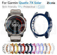 Zionia ที่มีสีสัน TPU ผิวง่ายเปลี่ยนเคสปกคลุมเชลล์สำหรับ Garmin Quatix 7X Solar Quatix7X สมาร์ทกีฬาดูอุปกรณ์เสริม