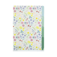 MIDORI 3 Pockets Clear Folder  Wild flower / แฟ้ม 3 ช่อง ขนาด A6 ลายดอกไม้ป่า แบรนด์ MIDORI จากประเทศญี่ปุ่น (D35246006)