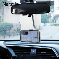 360 Degrees Car Rearview Mirror Mount Phone Holder For iPhone 12 GPS Seat Smartphone Car Phone Holder Stand Adjustable Support