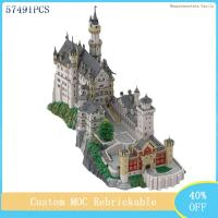 NEW LEGO New 57500Pcs Hot Selling Urban Blocks Street View MOC Modular World Building Neuschwanstein Castle DIY Child Toy Birthday Gift