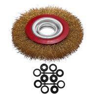 Wire Brush Wheel for Bench Grinder Polish + Reducers Adaptor Rings,6inch 150Mm