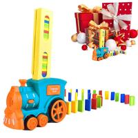 Domino Train Toy 60pcs Sound Domino Train Toy Set Kids Domino Blocks Building Stacking Toy STEM Creative Gift For Over 3-Year-Old Boys Girls compatible