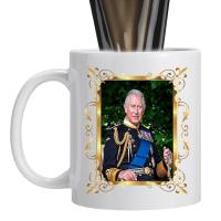 แก้ว King Charles เก็บความร้อนชาร์ลส์แก้วกาแฟ350มล. แก้วกาแฟของขวัญวันเกิดเซรามิกสำหรับประธานาธิบดีอนุรักษ์นิยม