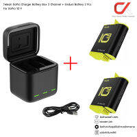 Telesin GoPro Rechargeable Enduro Battery for GoPro Hero 10 9 + Charger Battery Box 3 Channel แบตโกโปร พร้อม แท่นชาร์จ