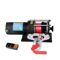 12V Electric Winch 4WD 3500LB Car Recovery Synthetic Rope Wireless Remote