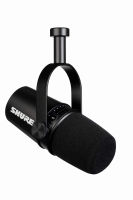 Shure MV7 USB Podcast Microphone for Podcasting, Recording, Live Streaming &amp; Gaming, Built-In Headphone Output, All Metal USB/XLR Dynamic Mic, Voice-Isolating Technology, TeamSpeak Certified - Black MV7 Black