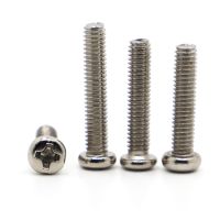 50/100pcs M1.2 M1.4 M1.6 M2.5 M2 M3 M4 ISO7045 DIN7985 GB818 Nickel Plated Cross Recessed Round Pan Head Pm Screw Phillips Screw Fasteners