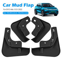 JPK【Ready StocK】For BYD Atto 3 2022 EV 4Pcs Mud Flaps For Front And Rear Tyres Plastic Splash Guard Fender With Mounting Screws อุปกรณ์เสริมรถยนต์