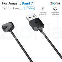 Zionia เปลี่ยนแท่นชาร์จสมาร์ทวอทช์อะแดปเตอร์สายชาร์จ USB สำหรับอุปกรณ์เสริม Amazfit Band 7