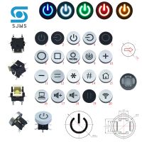 SJMS 2Pcs 6x6x8.4mm SMD 6PIN Through Hole Micro Push Button Tactile Momentary With LED Switch Tact Push Indication Button Mode