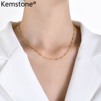 Kemstone สร้อยคอชุบทองสแตนเลสสำหรับผู้หญิง