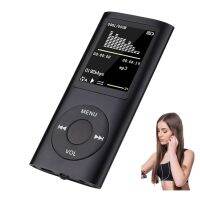 MP3หน้าจอ LCD แบบพกพาขนาดเล็กหูฟังพาดคอไมโครโฟนในตัวขนาด1.8นิ้วเครื่องเล่น MP4โลหะชาร์จได้หลายภาษาที่บันทึกภาพยนตร์2023HOT