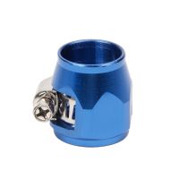 ✙✐ AN8 8 AN Blue Hose End Finisher Aluminium Alloy Fuel Oil Water Pipe Clip Clamp