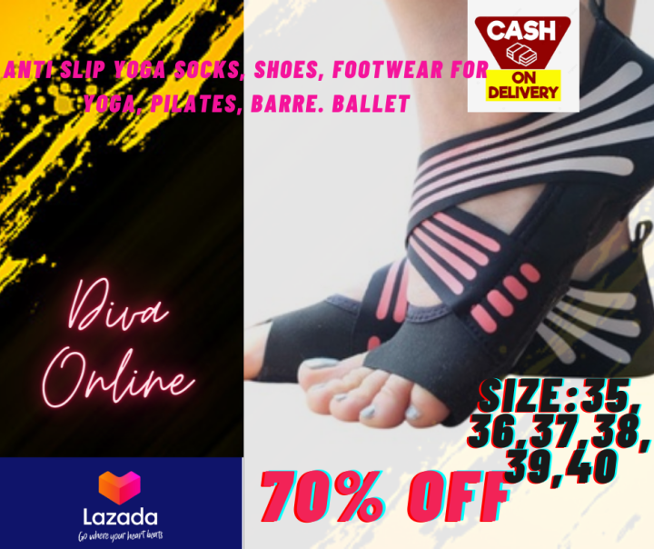 Anti Slip Yoga Socks, Shoes, Footwear for Yoga, Pilates, Barre. Ballet