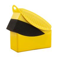 【CW】 Car Wheel Polishing Waxing Yellow Sponge Brush Plastics Washing Cleaning Clean Detail Accessories