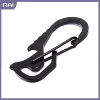 【RAI】 1PC กลางแจ้งมีประโยชน์สแตนเลสสตีลหัวเข็มขัด carabiner พวงกุญแจคลิปตะขอ