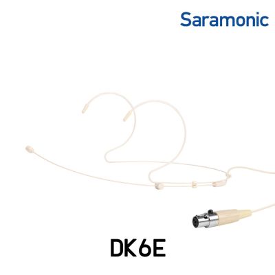 SARAMONIC DK6E ไมโครโฟนคาดศรีษะ (ไม่มีเครื่อง รับ/ส่ง) (ใช้กับ:SHURE/TOA/Line 6) OMNIDIRECTIONAL HEADSET MIC FOR SHURE, TOA, LINE-6 &amp; BEYERDYNAMIC WIRELESS TRANSMITTERS WITH TA4F LOCKING CONNECTOR