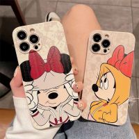 Disney mickey minnie white Phone case For iPhone 14 13 12 11 Pro Max mini 6 6s 7 8 plus X XR XS Max Soft Cover full protection Phone Cases