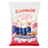 มาร์ชเมลโลว์ คอร์นิช เมก้า (ขนมมาร์ชเมลโลว์) 300 กรัม Cornich Mega Marshmallows 300 g.