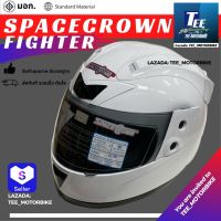 หมวกกันน็อคเต็มใบปิดคาง FIGHTER ลิขสิทธิ์แท้จากค่ายดัง SPACECROWN  *สีขาว*