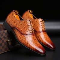 Luxury Mens Dress Leather Shoes Plus Size 38-48 Lace-up Business Casual Leather Shoes Men Formal Wedding Flat Shoes 2021