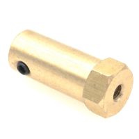 LOT 4 Hole Diameter 3/4/5/6/7/8mm Brass Extended Hex Shaft Coupling Coupler Tire DIY Model Motor