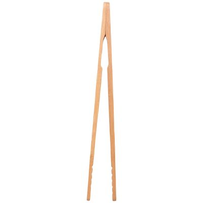 60PCS Bamboo Toaster Tongs, 7 Inch Wood Kitchen Tongs, Reusable Wood Cooking Tongs, for Toast, Cooking, Bread, Fruit Tea