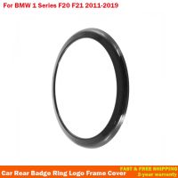 Car Rear Badge Ring Logo Frame Cover Decoration Trim Gloss Black For BMW 1 Series F20 F21 2011-2019