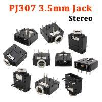 10Pcs/Lot Black PJ-307 5Pin 3.5mm Jack Audio Stereo Socket PCB Mount Audio Female Connector PJ307 3F07 Audio Socket Adapter