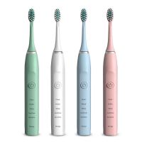 ☾﹉◊ Sonic Electric Toothbrush for Adults Children Ultrasonic Automatic Vibrator Whitening IPX7 Waterproof 4 Brush Head USB Type