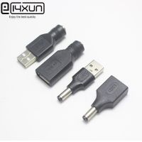 1pcs DC Connector 5.5*2.1/5.5x2.1mm Female Socket jack to USB 2.0 Male Plug DC Power male to female Plug Connector Adapter  Wires Leads Adapters