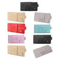 ☌♛ Auto Sun Visor Organizer Storage Pocket Sun Visor Pouch PU Leather Car Interior Accessories Glasses Holder for CarSUVTruck