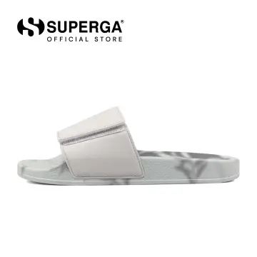 Superga silver outlet slides