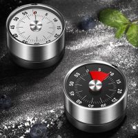 Cooking Mechanical Clock Magnet Timer Rust proof Stainless Steel Manual Time Reminder Alarm Clock for Kitchen Mechanical Timer
