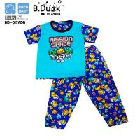 B.Duck ชุดนอนคอกลมลายเป็ดอวกาศ เสื้อแขนสั้น กางเกงขายาว รุ่น BD014B/BD015B/BD017B/   สำหรับน้อง 2-10Y